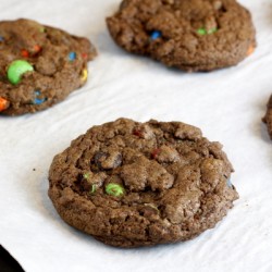 Soft and Chewy Chocolate M&M Cookies