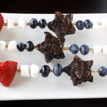 Patriotic Brownie Skewers