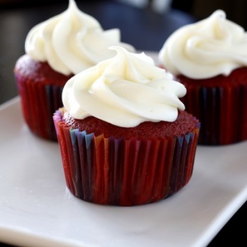 Red Velvet Cupcakes with Cream Cheese Frosting