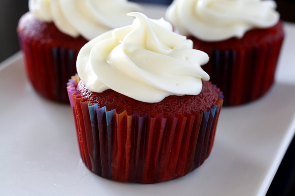 Red Velvet Cupcakes with Cream Cheese Frosting