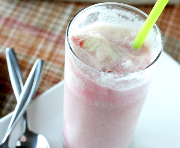 Raspberry Ice Cream Sodas