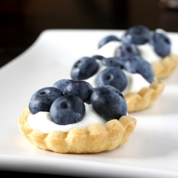 Mini White Chocolate Blueberry Tarts