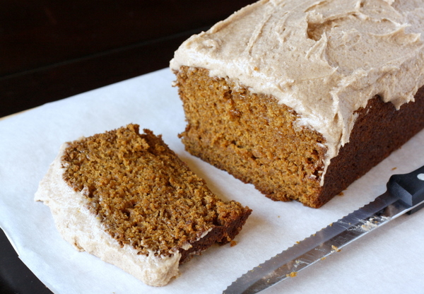 Pumpkin Gingerbread with Spiced Buttercream