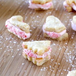 Flaky Peppermint Creme Filled Cookies