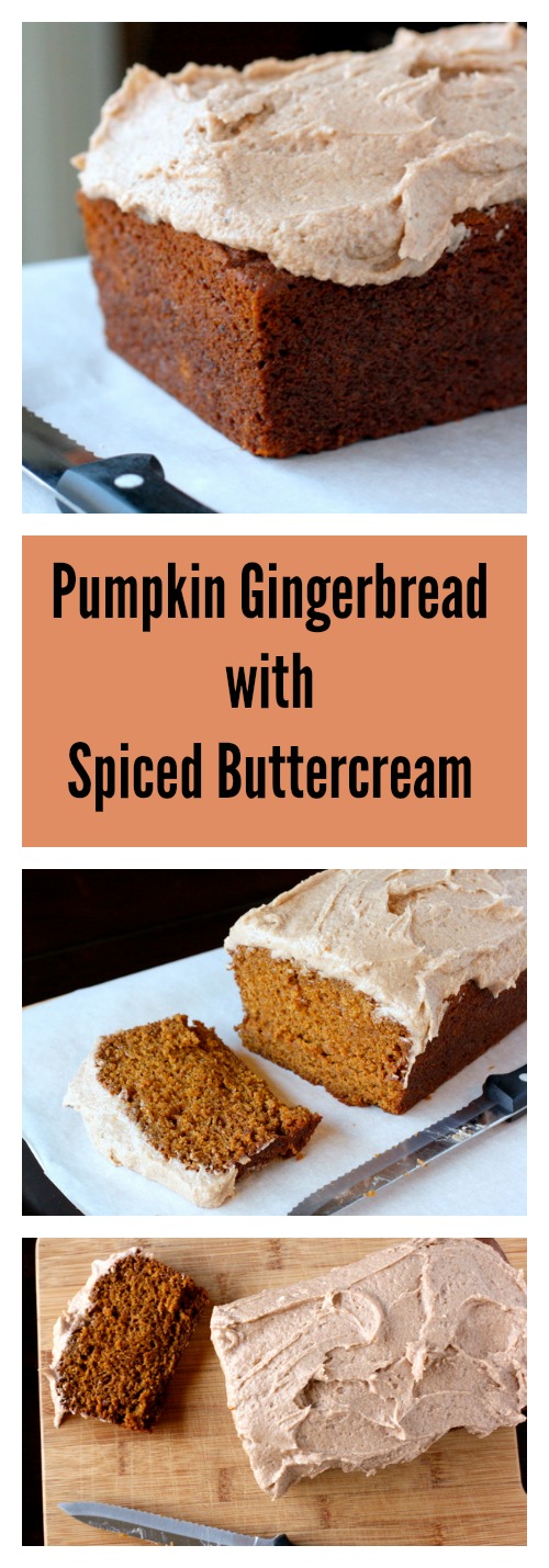Pumpkin Gingerbread with Spiced Buttercream