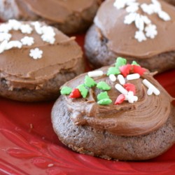 Frosted Chocolate Cupcake Tops