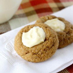 White Chocolate Topped Gingerbread Cookies