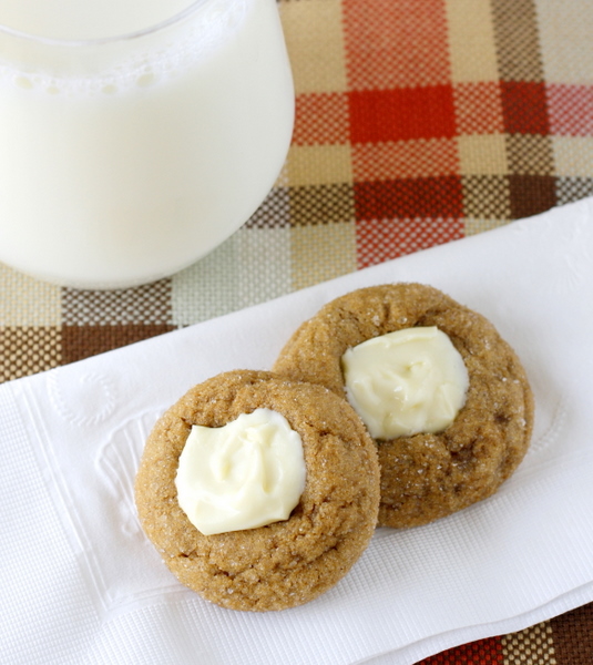 White Chocolate Topped Gingerbread Cookies