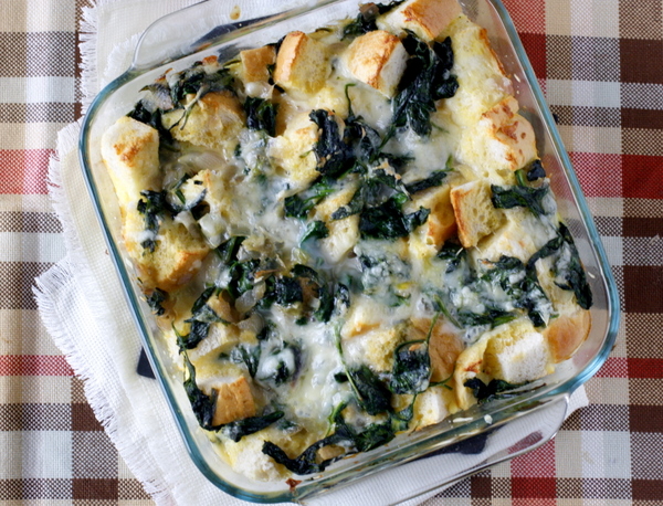 Spinach and Cheese Strata