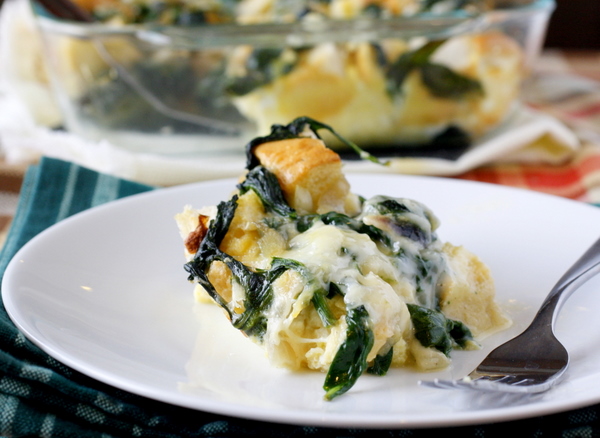 Spinach and Cheese Strata