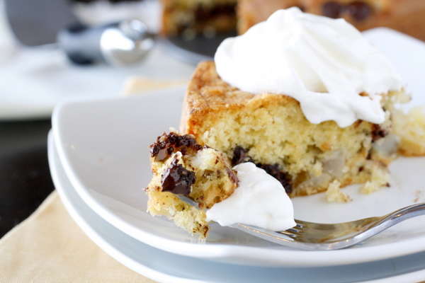 Bittersweet Chocolate and Pear Cake