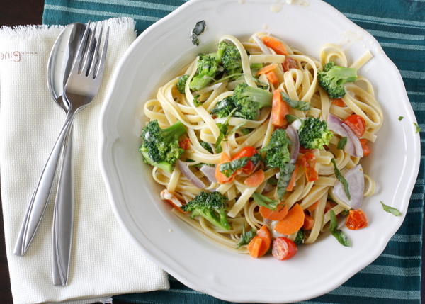 Stir-Fried Pasta Primavera