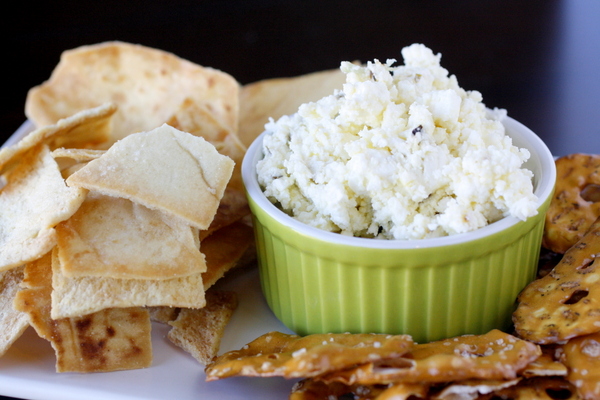 Roasted Garlic, Jalapeno and Feta Dip