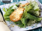 Mixed Greens with Pan-Fried Goat Cheese