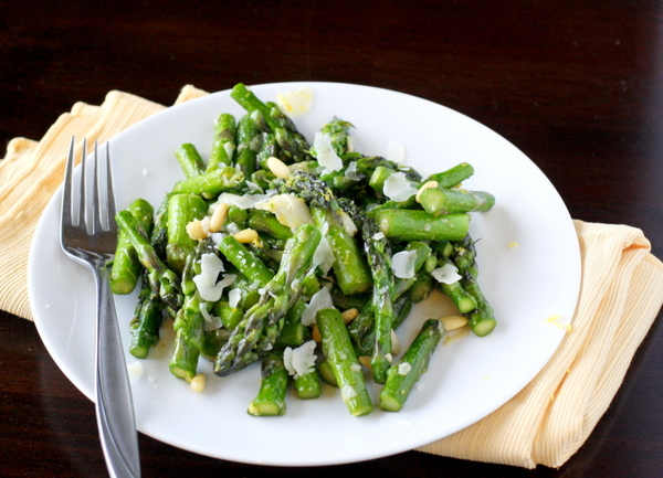 Asparagus with Lemon, Pine Nuts, and Parmesan