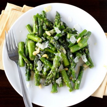 Asparagus with Lemon, Pine Nuts, and Parmesan