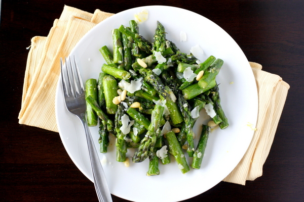 Asparagus with Lemon, Pine Nuts, and Parmesan