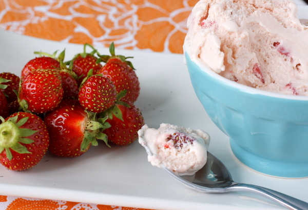 Strawberry Creme Fraiche Ice Cream