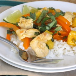 Thai Style Chicken with Basil and Pineapple
