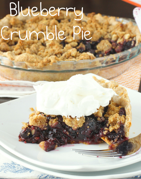 Whole Wheat Blueberry Crumble Pie