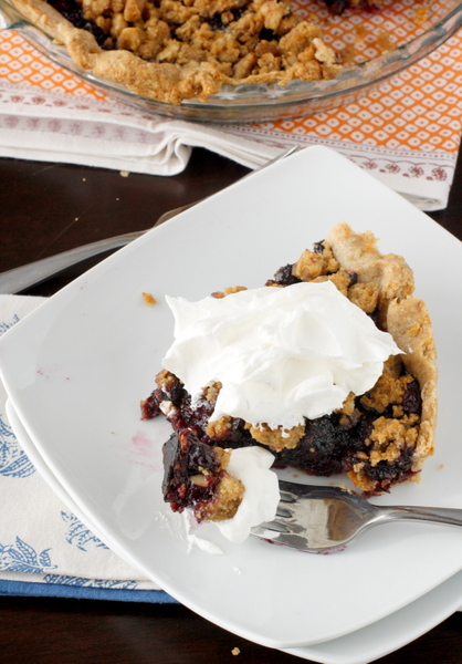 Whole Wheat Blueberry Crumb Pie