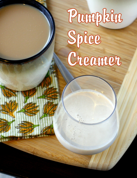 Homemade Pumpkin Spice Creamer