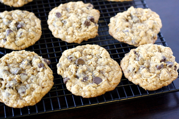 Giant Chewy Oatmeal Chocolate Chip Cookies