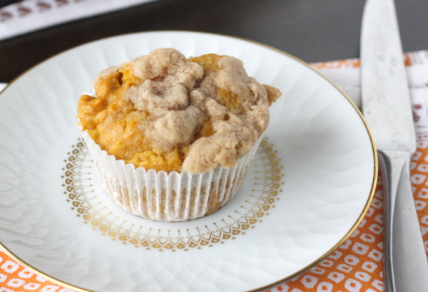 Pumpkin Apple Streusel Muffins