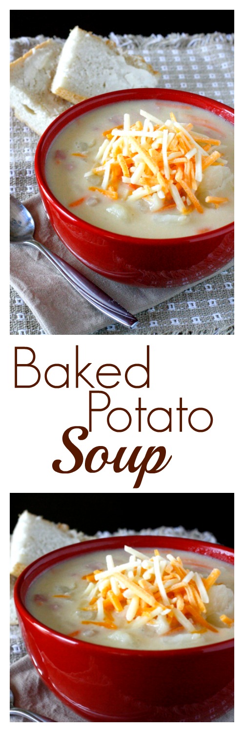 Baked Potato Soup - easy and healthy, this soup is completely delicious!