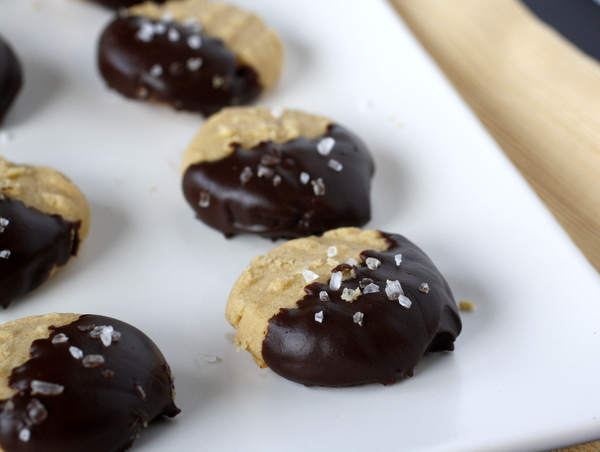 Peanut Butter Shortbread with Salted Chocolate