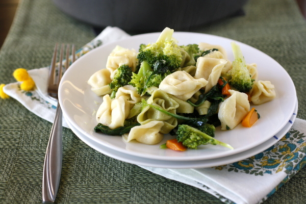 Tortellini with Spinach, Broccoli, and Brown Butter