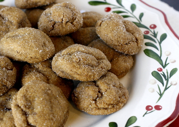 Ginger Molasses Pillow Cookies