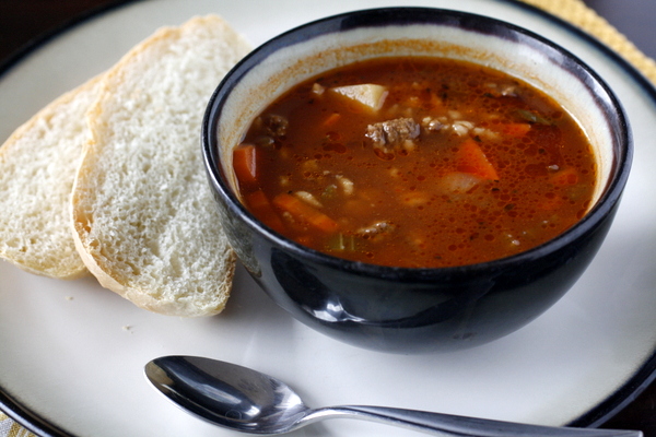 Hamburger Vegetable Barley Soup