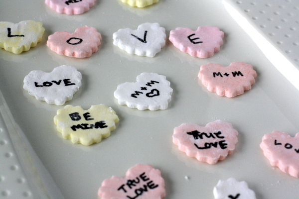 Homemade Conversation Hearts