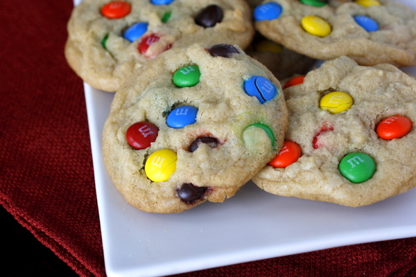 Soft and Chewy M&M Cookies