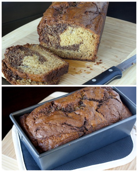 Nutella Swirled Banana Bread