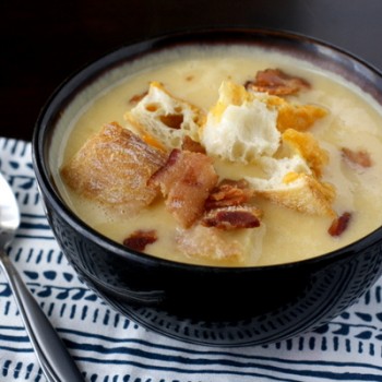 Apple Cheddar Soup with Bacon