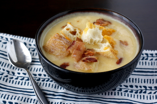 Apple Cheddar Soup with Bacon