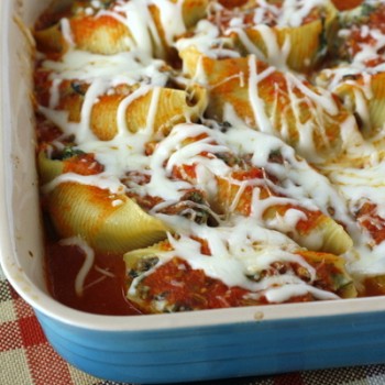 Spinach and Mushroom Stuffed Shells