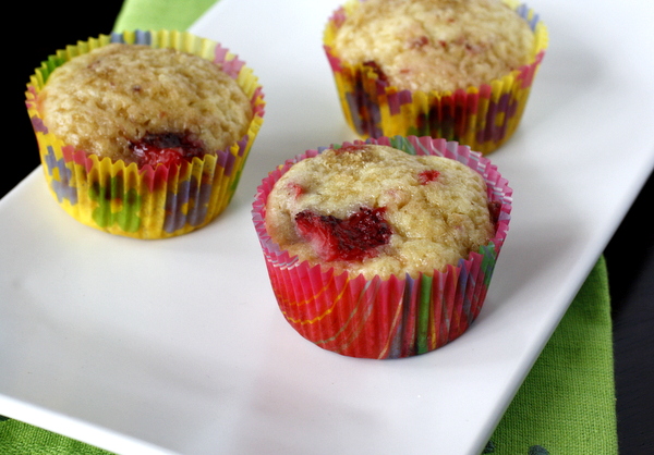 Roasted Strawberry Muffins