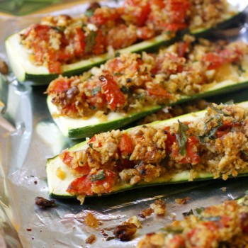 Herb-Stuffed Zucchini