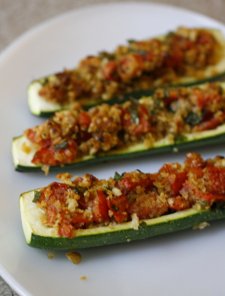 Herb-Stuffed Zucchini