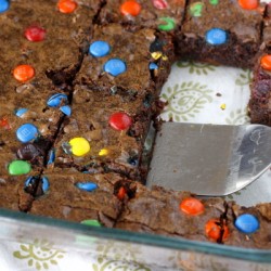 Double Chocolate M&M Brownies