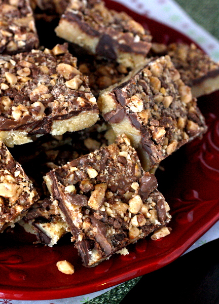 Chocolate Toffee Shortbread Bars