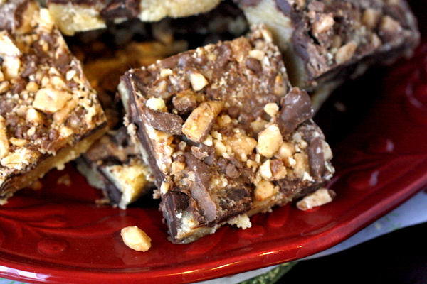 Chocolate Toffee Shortbread Bars