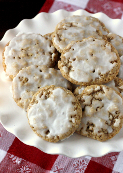 Soft Iced Oatmeal Cookies