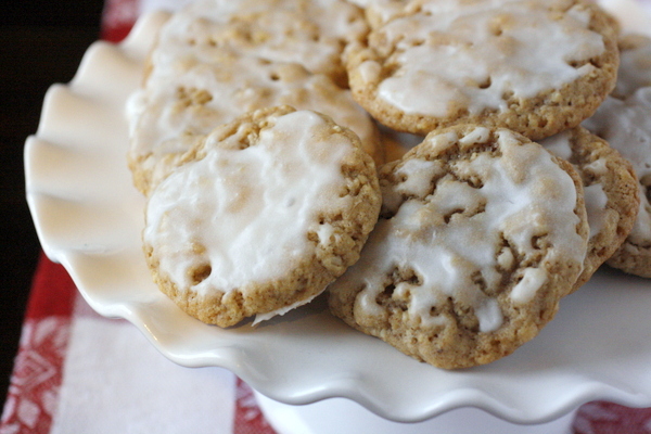 Soft Iced Oatmeal Cookies