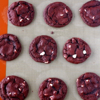 Red Velvet White Chocolate Chip Cookies