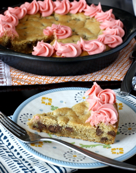 Thick and Chewy Chocolate Chip Cookie Cake