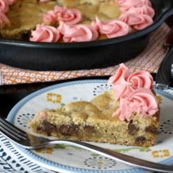 Thick and Chewy Chocolate Chip Cookie Cake